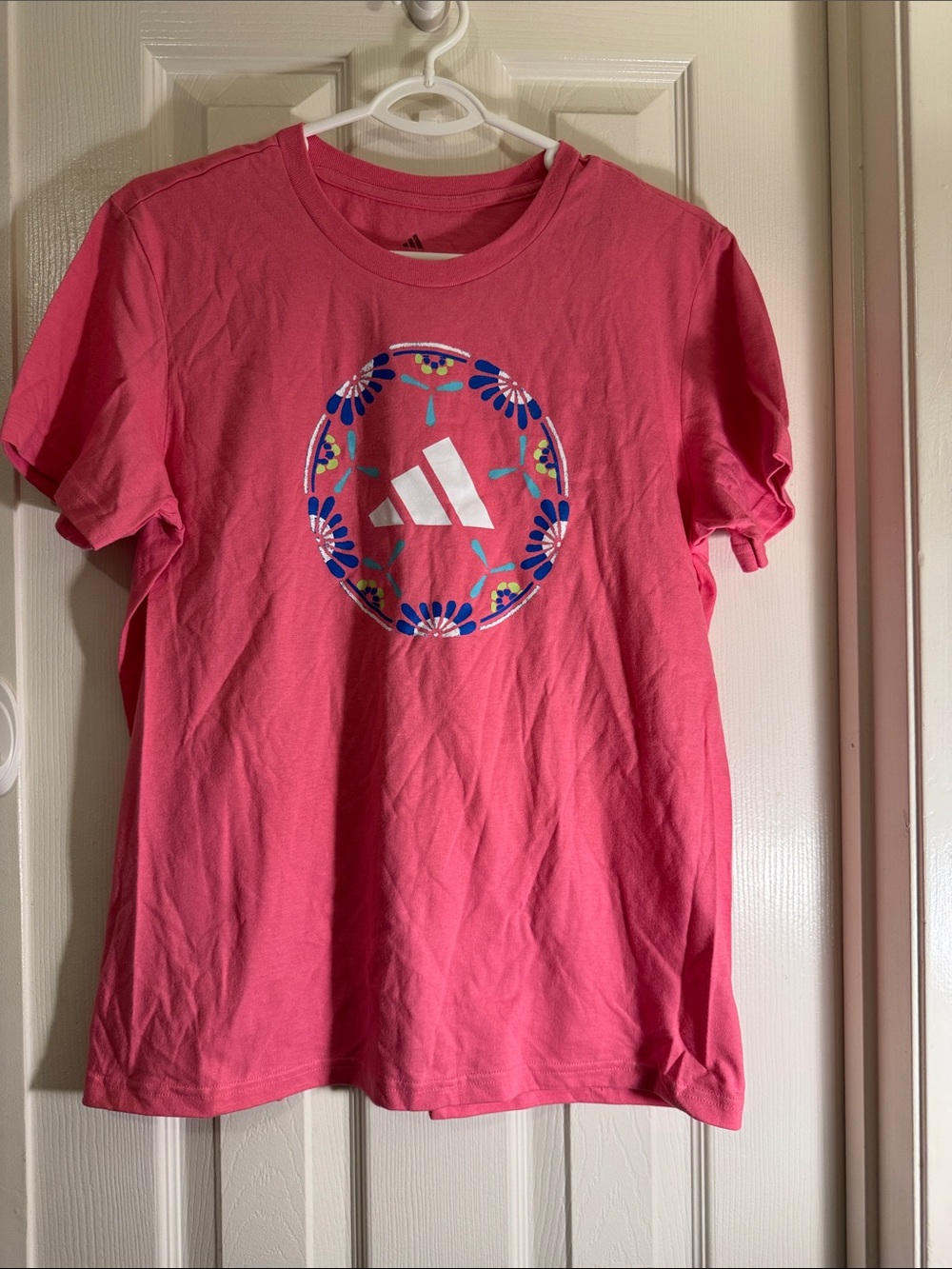 adidas Pink Graphic Logo Short Sleeve Tee